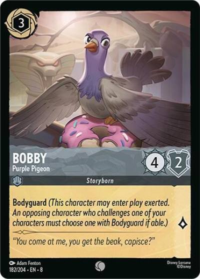 Bobby Purple Pigeon 182/204 Reign of Jafar Lorcana card