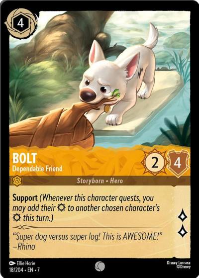 Bolt Dependable Friend 18/204 Archazia's Island Lorcana card