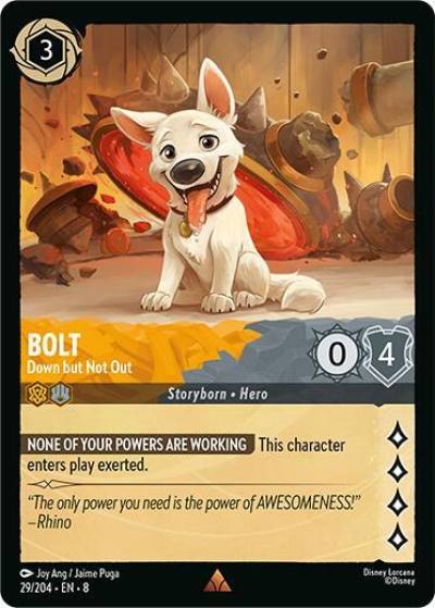 Bolt Down but Not Out 29/204 Reign of Jafar Lorcana card