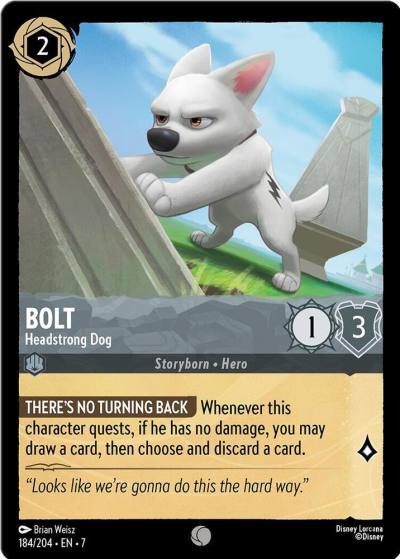 Bolt Headstrong Dog 184/204 Archazia's Island Lorcana card