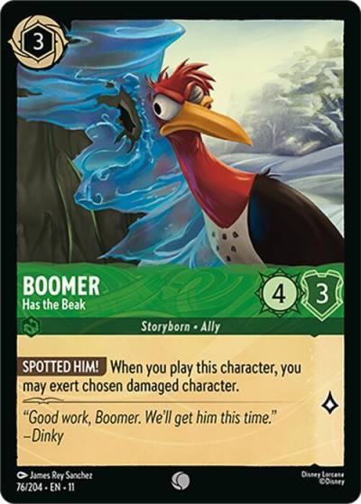 Boomer Has the Beak 76/204 Winterspell Lorcana card