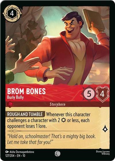 Brom Bones Burly Bully 127/204 Whispers in the Well Lorcana card