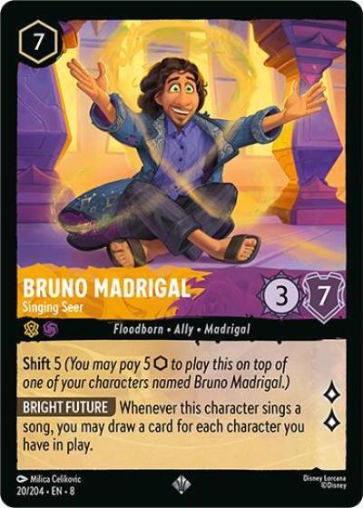 Bruno Madrigal Singing Seer 20/204 Reign of Jafar Lorcana card