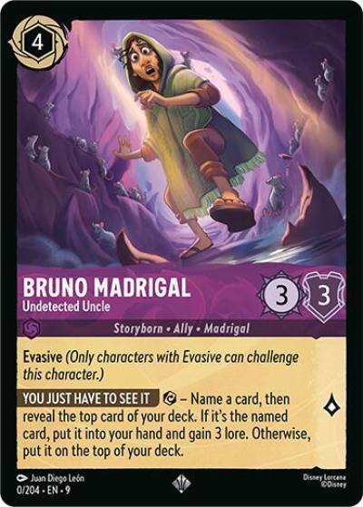 Bruno Madrigal Undetected Uncle 0/204 Fabled Lorcana card