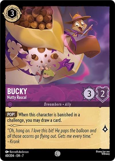 Bucky Nutty Rascal 60/204 Archazia's Island Lorcana card