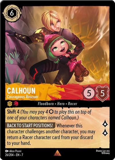 Calhoun Courageous Rescuer 26/204 Archazia's Island Lorcana card