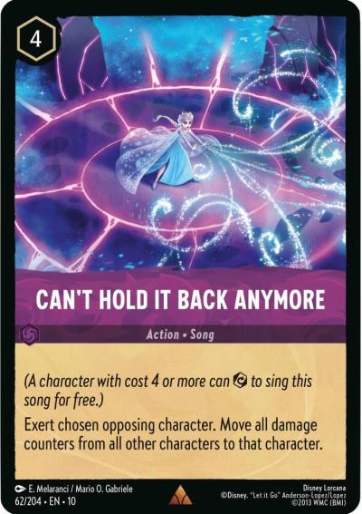 Cant Hold It Back Anymore 62/204 Whispers in the Well Lorcana card