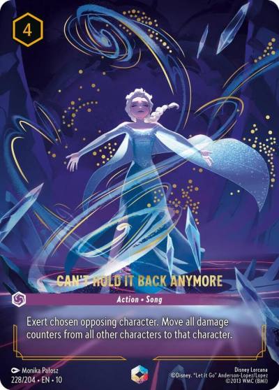 Cant Hold It Back Anymore Enchanted 228/204 Whispers in the Well Lorcana card