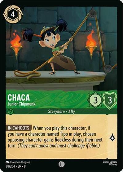 Chaca Junior Chipmunk 88/204 Reign of Jafar Lorcana card