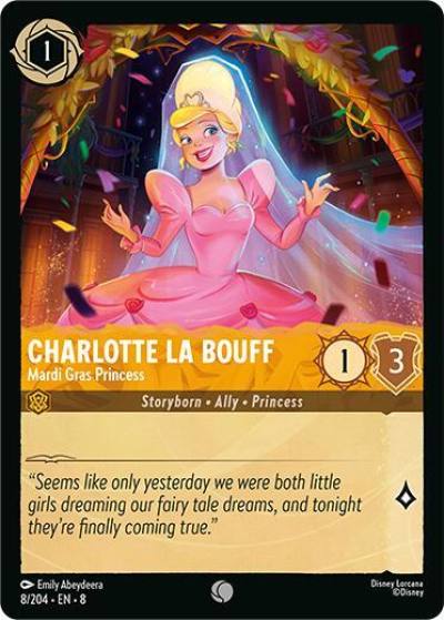 Charlotte La Bouff Mardi Gras Princess 8/204 Reign of Jafar Lorcana card