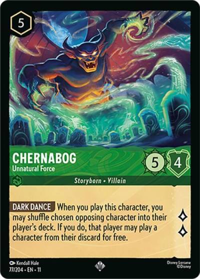Chernabog Unnatural Force 77/204 Winterspell Lorcana card