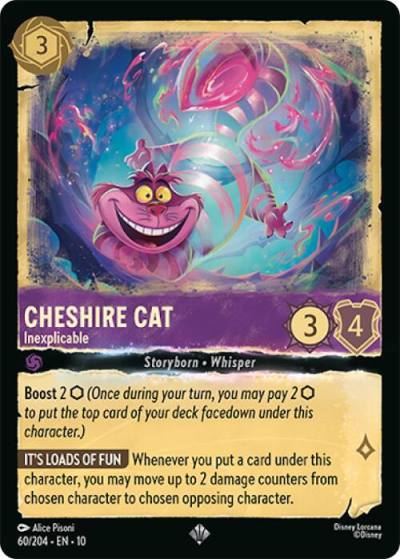 Cheshire Cat Inexplicable 60/204 Whispers in the Well Lorcana card