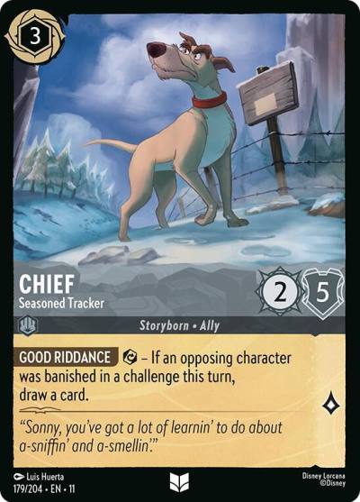 Chief Seasoned Tracker 179/204 Winterspell Lorcana card