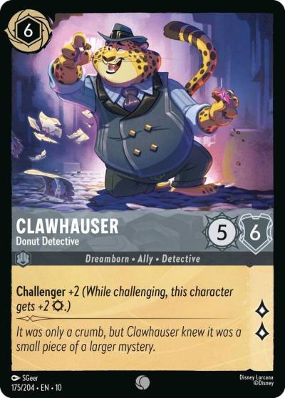 Clawhauser Donut Detective 175/204 Whispers in the Well Lorcana card