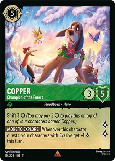 Copper Champion of the Forest 84/204 Winterspell Lorcana card