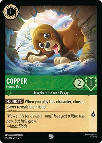 Copper Hound Pup 85/204 Winterspell Lorcana card