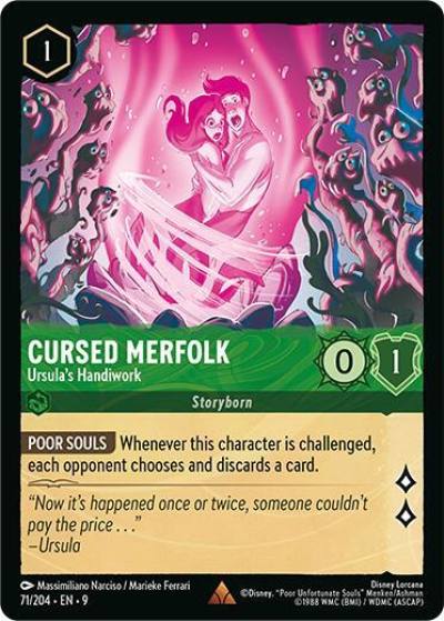 Cursed Merfolk Ursulas Handiwork 71/204 Fabled Lorcana card