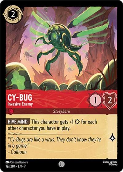 Cy Bug Invasive Enemy 127/204 Archazia's Island Lorcana card