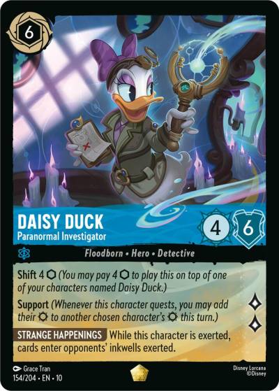 Daisy Duck Paranormal Investigator 154/204 Whispers in the Well Lorcana card