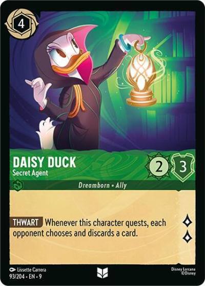 Daisy Duck Secret Agent 93/204 Fabled Lorcana card