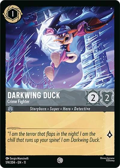Darkwing Duck Crime Fighter 174/204 Winterspell Lorcana card