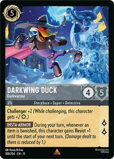 Darkwing Duck Darkwarrior 188/204 Winterspell Lorcana card