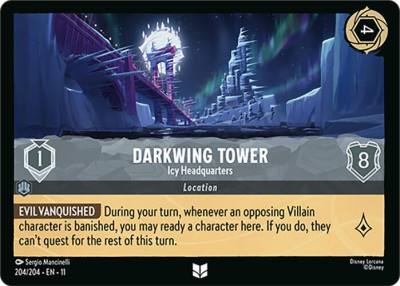Darkwing Tower Icy Headquarters 204/204 Winterspell Lorcana card