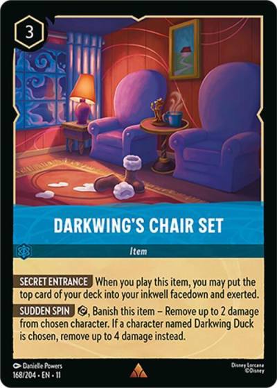 Darkwings Chair Set 168/204 Winterspell Lorcana card