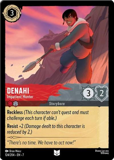 Denahi Impatient Hunter 124/204 Archazia's Island Lorcana card