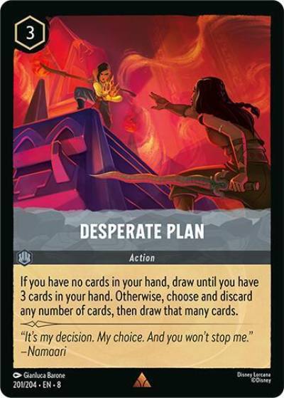 Desperate Plan 201/204 Reign of Jafar Lorcana card