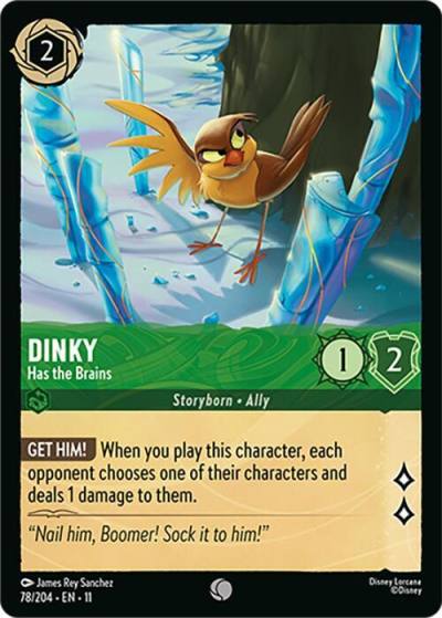 Dinky Has the Brains 78/204 Winterspell Lorcana card