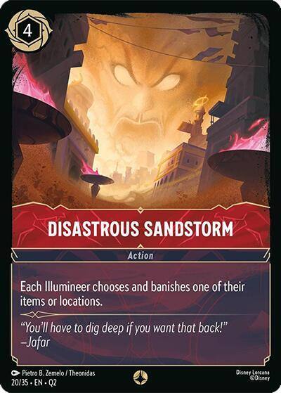 Disastrous Sandstorm 19/35 Illumineer's Quest: Palace Heist Lorcana card