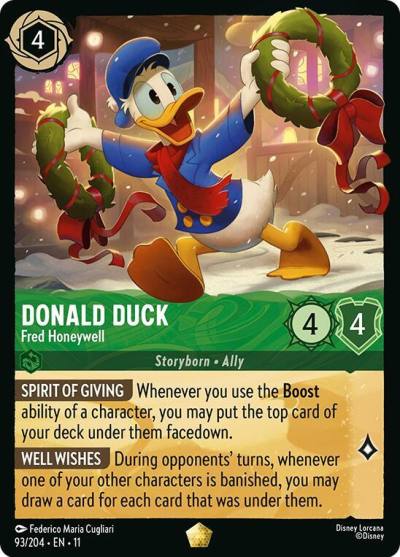 Donald Duck Fred Honeywell 93/204 Winterspell Lorcana card