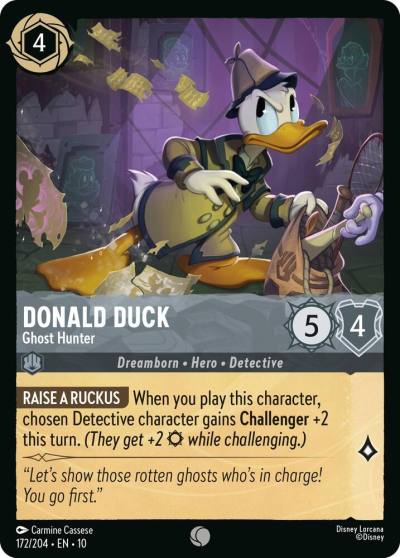 Donald Duck Ghost Hunter 172/204 Whispers in the Well Lorcana card
