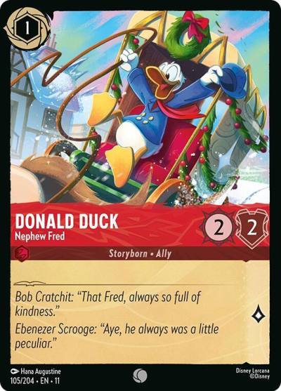 Donald Duck Nephew Fred 105/204 Winterspell Lorcana card