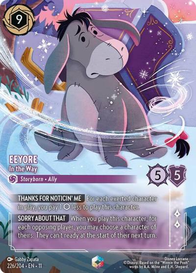 Eeyore In the Way Enchanted 226/204 Winterspell Lorcana card