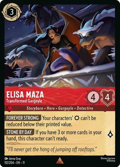 Elisa Maza Transformed Gargoyle 112/204 Winterspell Lorcana card