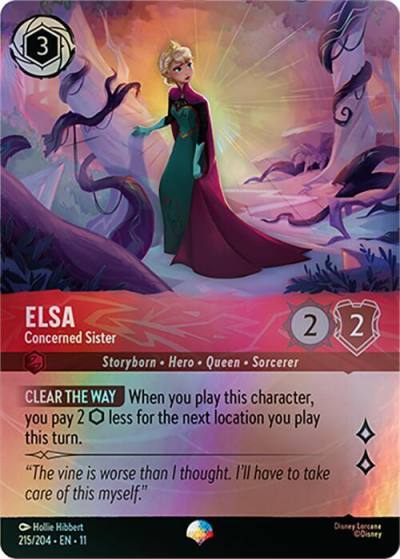 Elsa Concerned Sister Epic 215/204 Winterspell Lorcana card