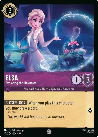 Elsa Exploring the Unknown 45/204 Whispers in the Well Lorcana card