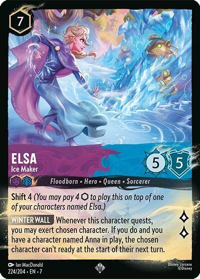 Elsa Ice Maker 224 204 224/204 Illumineer's Quest: Palace Heist Lorcana card