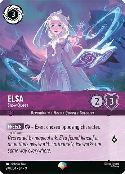 Elsa Snow Queen Epic 210/204 Fabled Lorcana card