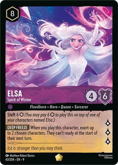 Elsa Spirit of Winter 43/204 Fabled Lorcana card