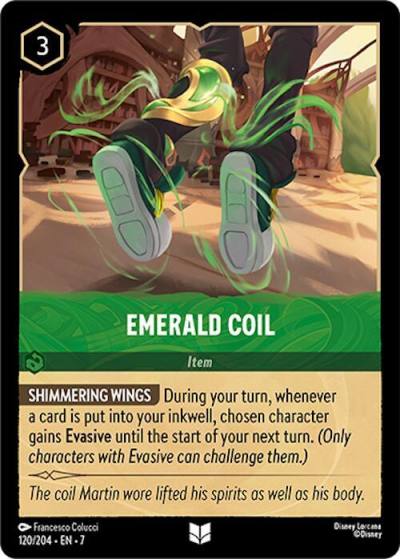 Emerald Coil 120/204 Archazia's Island Lorcana card