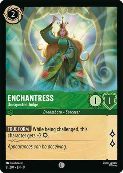 Enchantress Unexpected Judge 81/204 Fabled Lorcana card
