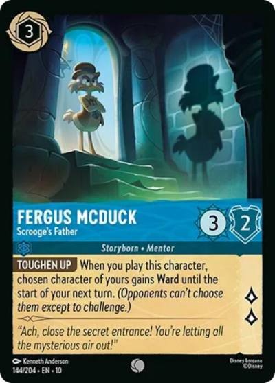 Fergus McDuck Scrooges Father 144/204 Whispers in the Well Lorcana card