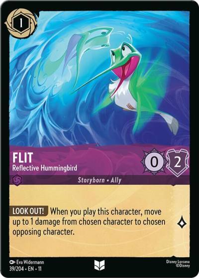 Flit Reflective Hummingbird 39/204 Winterspell Lorcana card