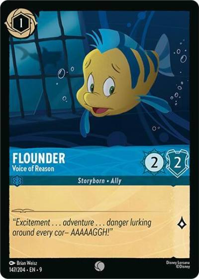 Flounder Voice of Reason 147/204 Fabled Lorcana card