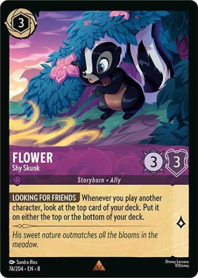 Flower Shy Skunk 76/204 Reign of Jafar Lorcana card