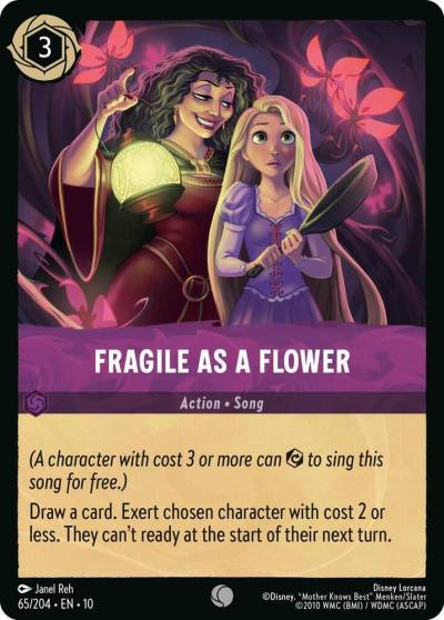 Fragile as a Flower 65/204 Whispers in the Well Lorcana card