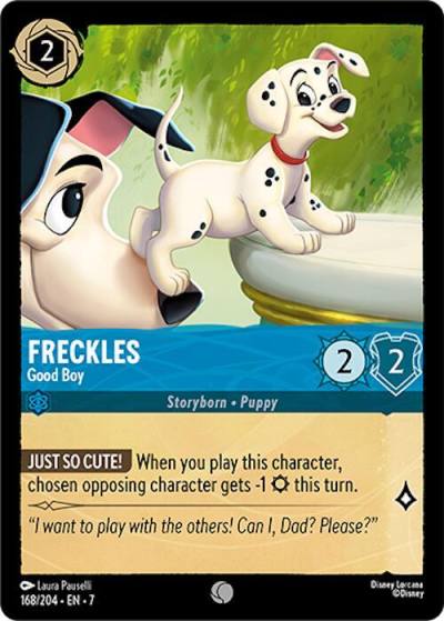 Freckles Good Boy 168/204 Archazia's Island Lorcana card